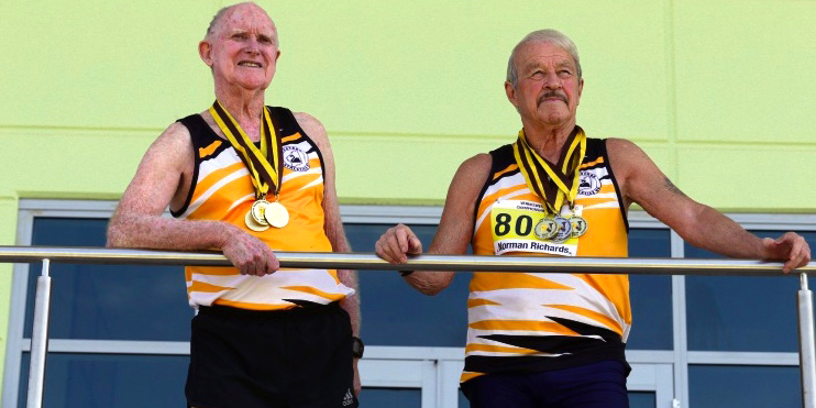 Barrie Kernaghan (left) and Norm Richards are longtime rivals and teammates.