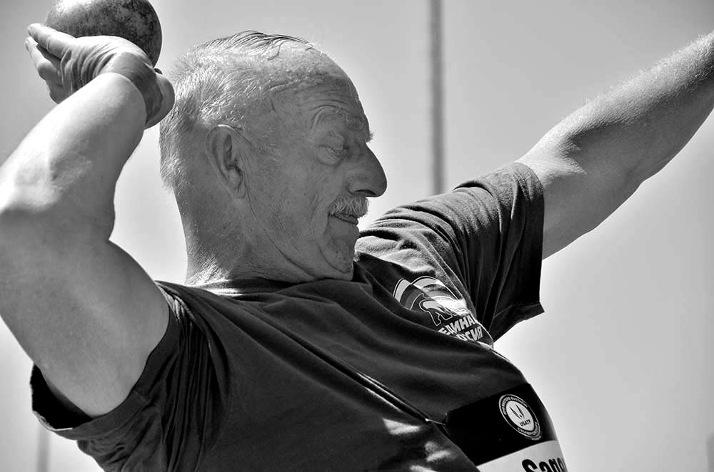 M70 shot putter Bob Sager is from White Sulphur Springs, Montana.