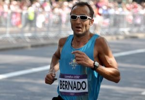 Toni_Bernadó is shown in his last of five Olympic marathons — at 2012 London Games.