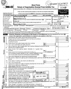 IRS Form 990 for mastersrankings.com in 2017.