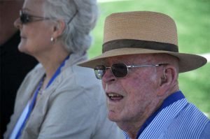Linda and David Pain, observing a masters meet as honored guests, made everything possible for us.