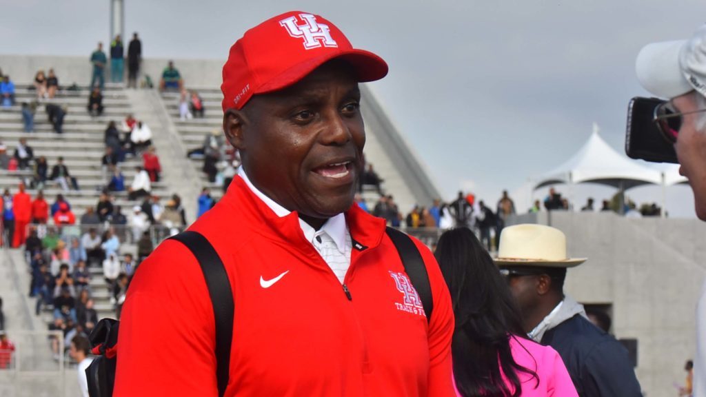 Here's moi videotaping Carl Lewis at the Mt. SAC Relays, where he said nyet to entering masters meets.