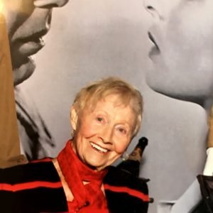 Magdalena, standing in front of Bogie and Bacall, worked as a Hollywood costumer for many years.