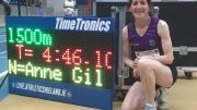 Anne smashed the listed W55 indoor WR at 1500 by 4:50.75 Clare Elm of Great Britain.