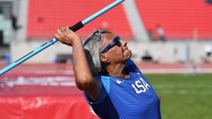 Mary Roman was a throws specialist who competed at worlds and was a frequent Rob Jerome photo subject.