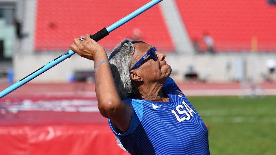 Mary Roman was a throws specialist who competed at worlds and was a frequent Rob Jerome photo subject.