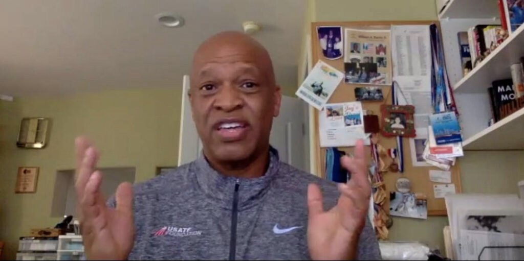 Willie Banks, the former WR triple jumper and current World Athletics Council member, Zoomed from home in Carlsbad, north of San Diego.