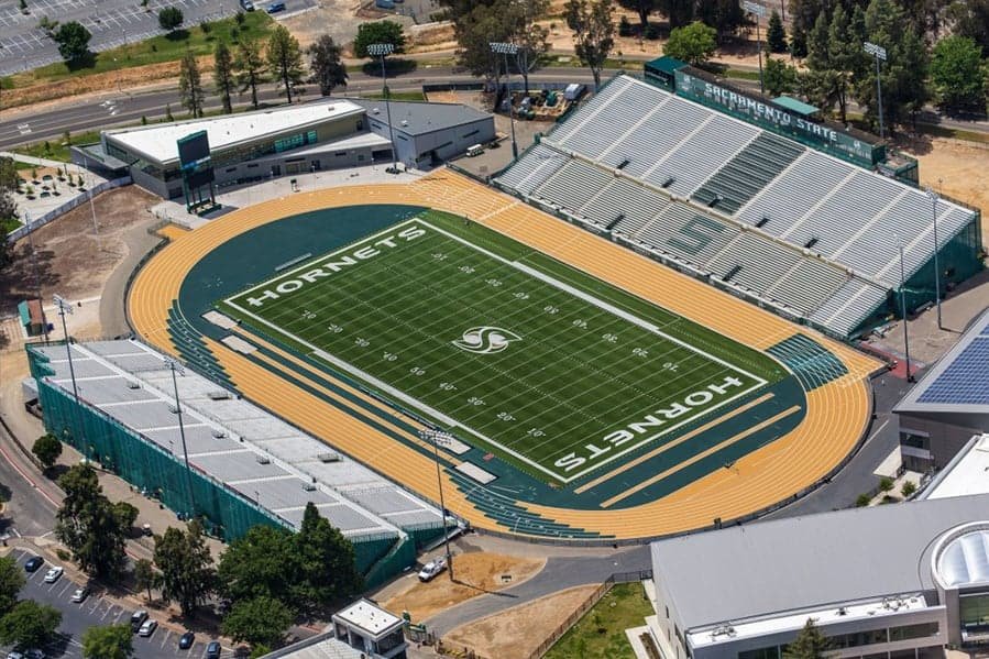 Sacramento State has a fast track but a dearth of shade for summertime scorching temps.